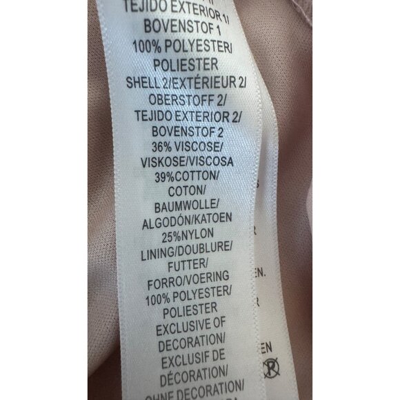 2/$35 NWT Adrianna Papell Size 14 One-Shoulder Lace Maxi Dress Pink Formal - Picture 11 of 15